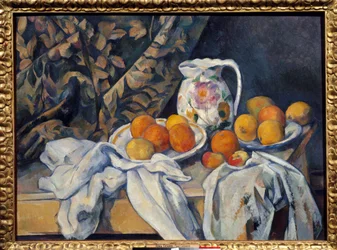 Nature morte sur le rideau