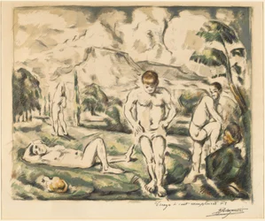Les baigneurs (Grande plaque)