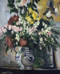 Deux vases de fleurs, vers 1877