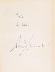 Dédicace manuscrite dans L