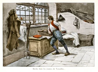 Rixe dans les écuries de Versailles : Lazare Hoche entre à 14 ans comme assistant surnuméraire - Illustration d