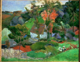 Aven traversant Pont-Aven ... (huile sur toile)
