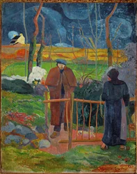 Bonjour, Monsieur Gauguin (oil on canvas)