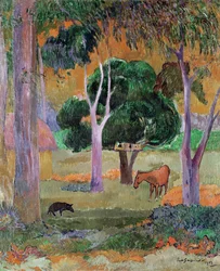 Paysage dominicain ou, Paysage avec un cochon et un cheval, 1903