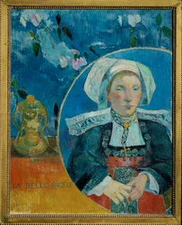 La Belle Angele, Mme Sartre, hôtelière à Pont-Aven (peinture sur toile)