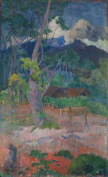 Paysage avec un cheval