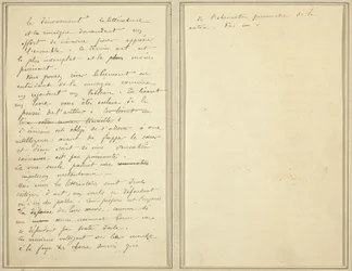 Pages de manuscrit [verso]