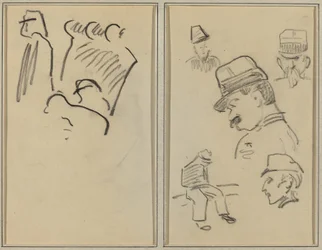Soldats ; Quatre soldats et une figure assise (verso)