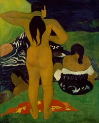 Femmes Tahitiennes se Baignant