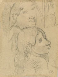 Deux Marquisiens [verso], vers 1902