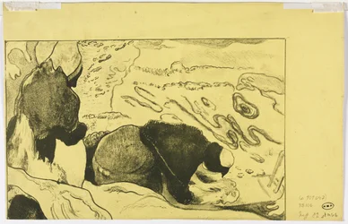 Suite Volpini : Femmes lavant des vêtements verso, 1893-94