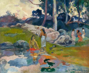 Femmes sur les rives du fleuve, vers 1892