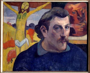 Le Christ jaune autoportrait. Peinture de Paul Gauguin (1848-1903)