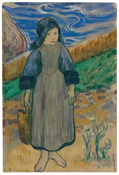 Jeune Bretonne au bord de la mer, 1889