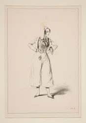 BLANCHISSEUR. Bonnet de coton