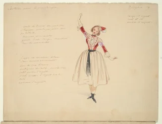 Étude de costume pour une gitane