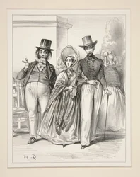 La leçon au mari. Charles ! Charles !! Ne lorgnez donc pas ainsi toutes les femmes !... C