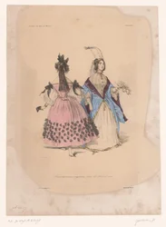 Deux femmes en robes de bal