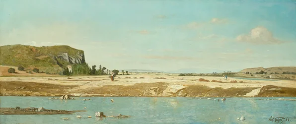 Les rives de la rivière Durance à Saint Paul, 1864