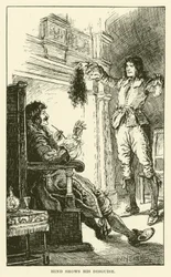 Le cerf montre son déguisement