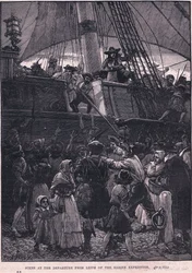 Scène du départ de Leith de l