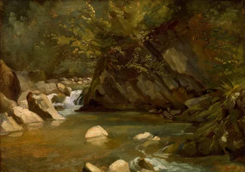 Ruisseau forestier, vers 1840