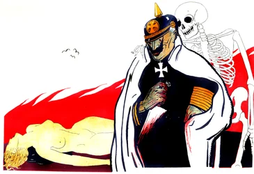 La Mort avec le Kaiser Guillaume et le cadavre d