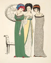 Trois robes de soirée de Les Robes de Paul Poiret pub. 1908