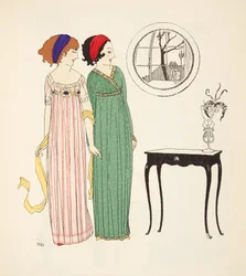 Deux robes de jour empire de Les Robes de Paul Poiret pub. 1908