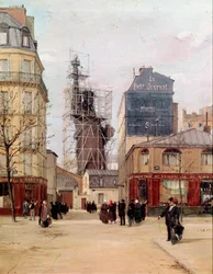 La Liberté éclairant le monde La statue de la Liberté réalisée par Frédéric Auguste Bartholdi (1834-1905) à la fonderie Gayet, rue de Chazelles près du boulevard de Courcelles à Paris avant de partir pour New York en 1883