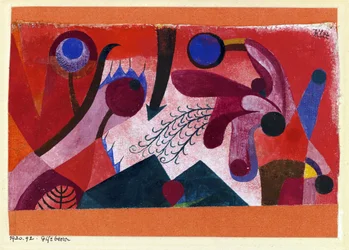 Baies toxiques. Aquarelle de Paul Klee (1879-1940) 1920 Dim 15,4x22,2 cm Collection privée