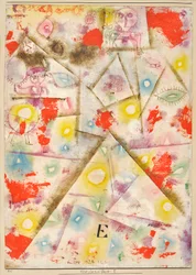 Feuille commémorative E par Paul Klee