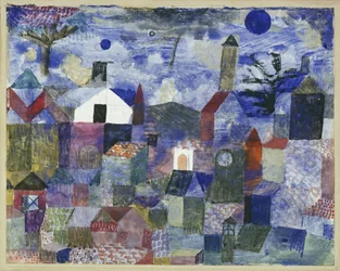 Paysage en bleu