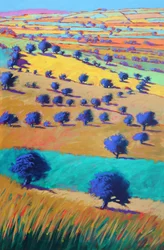 Cotswolds vers Bredon, 2021 (acrylique sur panneau)