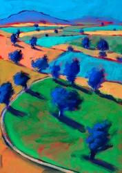 Crickley Hill Spring, 2024 (acrylique sur panneau)