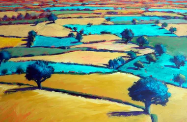 From Ragged Stone (Detail #1), 2025 (acrylique sur panneau)