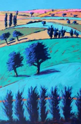 Dans la vallée #1, 2022 (acrylique sur panneau)