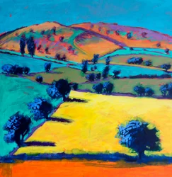 North Hill #4 (détail), 2024 (acrylique sur panneau)