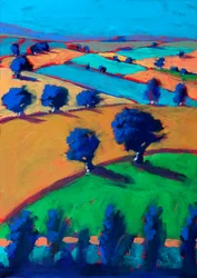 Vallée de la Teme, 2024 (acrylique sur panneau)