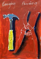 Tools From My Shed II, 2024 (acrylique sur papier)
