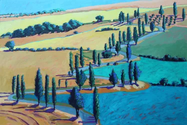 Été toscan, 2021 (acrylique sur panneau)