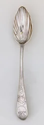 Cuillère à thé cannelée, vers 1785