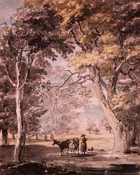 Une laitière dans le parc de Windsor vers 1765-70