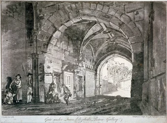Porte sous la galerie de la reine Elizabeth, château de Windsor, Berkshire, 1812