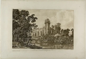 Partie du château de Warwick depuis le sud-est, planche 4
