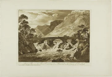 Pont y Pair sur la rivière Conway au-dessus de Llanrwst dans le comté de Denbigh