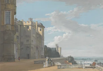La terrasse nord, château de Windsor, vue vers l