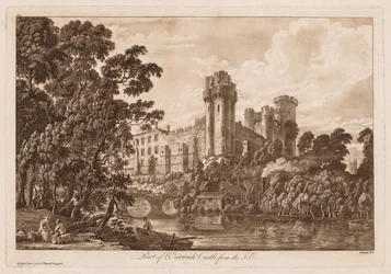 Vues du Château de Warwick : Une Partie du Château de Warwick depuis le Sud-Est