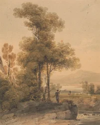 Paysage avec personnages, Cromach Water