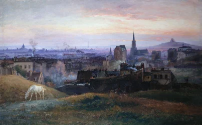 Vue panoramique de Paris, prise des hauteurs de Ménilmontant